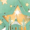 Фигура деревянная "Домик Звездочета" 26х7х25см 0.1Вт IP20 с подсветкой бирюз. Neon-Night 504-019