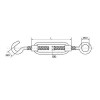 Талреп крюк-кольцо DIN 1480 М8 Rexant 09-5648