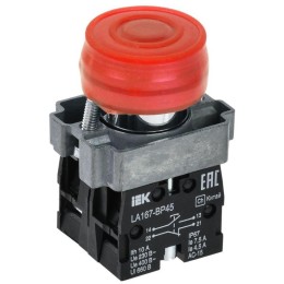 Кнопка LA167-BP45 d22мм 1НО+1НЗ красн. KARAT IEK BBT20-BP45-3-22-67-K04