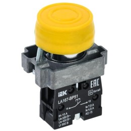 Кнопка LA167-BP51 d22мм 1НО желт. KARAT IEK BBT20-BP51-1-22-67-K05