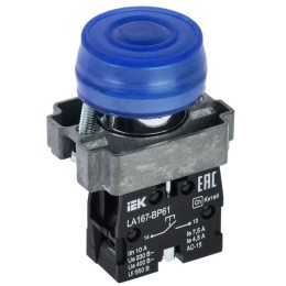 Кнопка LA167-BP61 d22мм 1НО син. KARAT IEK BBT20-BP61-1-22-67-K07