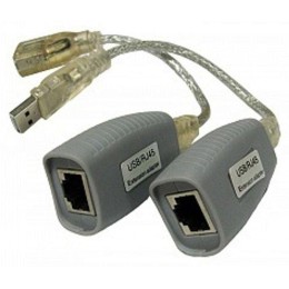 Удлинитель USB 1.1 интерфейса для клавиатуры и мыши по кабелю витой пары (кат.5/5E/6) до 100м USB зв