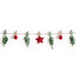 Прищепка деревянная "Новогодняя ель" 14.5х4.5х1.6см IP20 (уп.6шт) Neon-Night 504-031