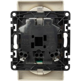 Розетка 2-м СП Valena Life 16А IP20 250В 2х2P+E безвинтов. клеммы с лицев. панелью механизм сл. кост