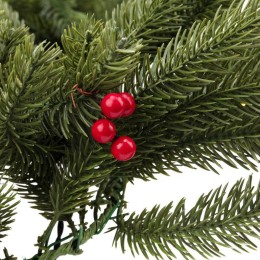 Гирлянда "Еловый шлейф с ягодами и гирляндой" 1.8м 30LED тепл. бел. 3.6Вт 31В IP44 литой Neon-Night