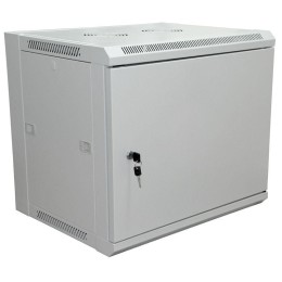 Шкаф настенный 19дюйм 9U 600х450х500мм (ШхГхВ) передняя дверь металл боковые стенки съемные (разобра