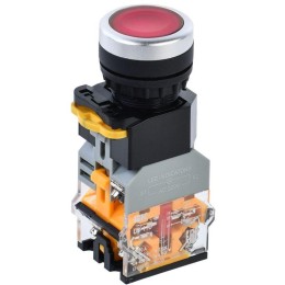 Кнопка D8-11D d22мм 1НО+1НЗ с подсветкой красн. KARAT IEK BBT30-11D-3-12-K04