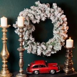 Венок еловый заснеженный d60см IP44 ПВХ Neon-Night 307-148