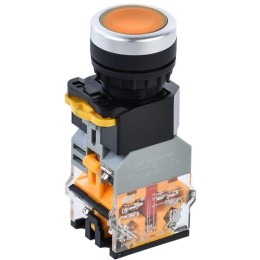 Кнопка D8-11D d22мм 1НО+1НЗ с подсветкой желт. KARAT IEK BBT30-11D-3-12-K05