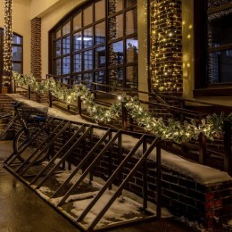 Гирлянда "Еловый шлейф заснеженный" 2.7м d26см IP44 ПВХ Neon-Night 307-122