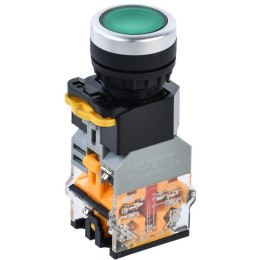 Кнопка D8-11D d22мм 1НО+1НЗ с подсветкой зел. KARAT IEK BBT30-11D-3-12-K06