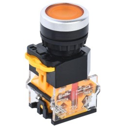 Кнопка D8-11T d22мм 1НО+1НЗ с фиксацией желт. KARAT IEK BBT30-11T-3-21-K05