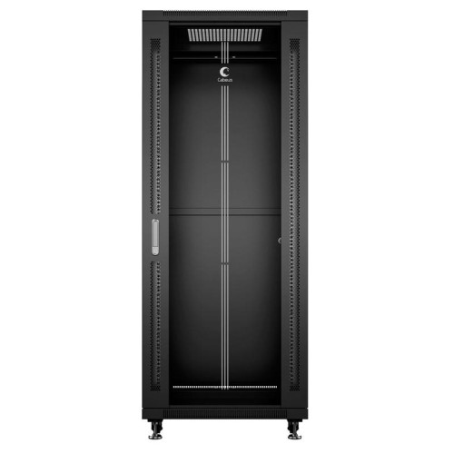 Шкаф монтажный телекоммуникационный напольный SH-05C-27U60/80-BK 19дюйм 27U 600х800х1388мм для распр