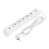 Удлинитель с сетевым фильтром 5х3м с автовыкл. 2 USB КГ 3х1.5кв.мм бел. Kranz 13-4700