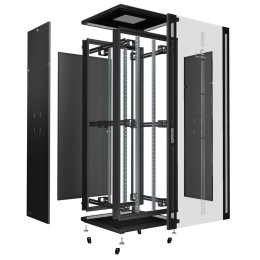 Шкаф монтажный телекоммуникационный напольный SH-05C-47U80/100-BK 19дюйм 47U 800х1000х2277мм (ШхГхВ)