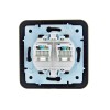 Розетка компьютерная 2-м СП ASTI IP20 RJ45 в сборе черн. бархат LEZARD 7081-4242-141