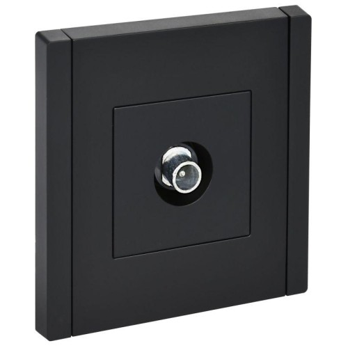 Розетка TV проходная FORTE&PIANO FP129 черн. IEK FP-A10-P-K02