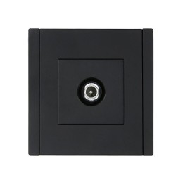 Розетка TV проходная FORTE&PIANO FP129 черн. IEK FP-A10-P-K02