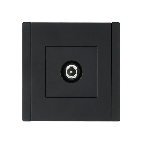 Розетка TV проходная FORTE&PIANO FP129 черн. IEK FP-A10-P-K02