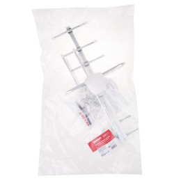 Антенна ТВ наружная "АКТИВНАЯ" для аналогового и цифрового ТВ - DVB-T2 (модель RX-411-1) (пакет) Rex