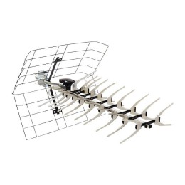 Антенна ТВ наружная "АКТИВНАЯ" для аналогового и цифрового ТВ - DVB-T2 (модель RX-413) (коробка) Rex