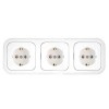 Розетка 3-м СП 16А IP20 с заземл. бел. Bylectrica РС16-353