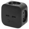 Разветвитель электрический SP-4-USB-B на 4 розетки 220В+ 2xUSB 2400мА без заземл 10А черн. Эра Б0049