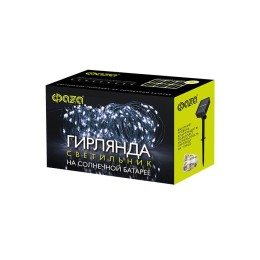 Светильник светодиодный садовый SLR-G03-100W нить 100LED холод. бел. на солнечн. батарее ФАZА 503331