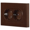 Розетка 2-м СП Accent 6-205-10 16А IP20 250В 2P+E Schuko AL/CU венге Intro Б0063502