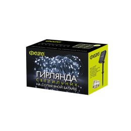 Светильник светодиодный садовый SLR-G03-200W нить 200LED холод. бел. на солнечн. батарее ФАZА 503333