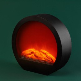 Камин светодиодный "Лаунж" 35.3х12.4х33.7см эффект живого огня с адаптером питания элементы питания