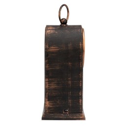 Камин светодиодный "Старинные часы" 14.7х11.7х25см эффект живого огня USB и элементы питания 2хC (не