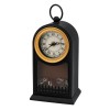 Камин светодиодный "Старинные часы" 14.7х11.7х25см эффект живого огня USB и элементы питания 2хC (не