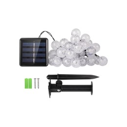 Светильник светодиодный садовый SLR-G05-30W гирлянда шарики холод. бел. на солнечн. батарее ФАZА 503