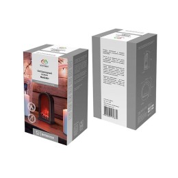 Камин светодиодный "Фьюжн" 14.7х11.7х25см эффект живого огня USB и элементы питания 2хC (не в компл.