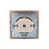 Розетка 1-м СП Mira 16А IP20 с заземл. со вставкой керамика свет. корич. перламутр. LEZARD 701-3131-