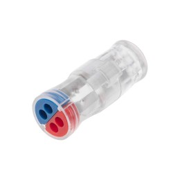 Экспресс-Клемма СМК 2273-2x2R проходная разъемная 2 полюса 2х2-проводная 0.5-2.5кв.мм (уп.50шт) Rexa