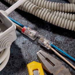 Экспресс-Клемма СМК 2273-2x2R проходная разъемная 2 полюса 2х2-проводная 0.5-2.5кв.мм (уп.50шт) Rexa