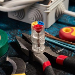 Экспресс-Клемма СМК 2273-2x3R проходная разъемная 3 полюса 3х2-проводная 0.5-2.5кв.мм (уп.50шт) Rexa