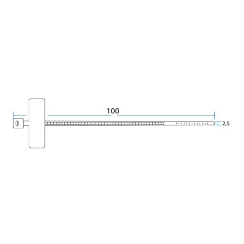Хомут кабельный 2.5х100 под маркер нейл. бел. (уп.100шт) Rexant 07-0106