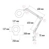 Лупа на струбцине круглая 5D с подсветкой 56LED черн. Rexant 31-0406
