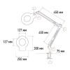 Лупа на струбцине круглая 5D с подсветкой 96LED тепл. и холод. свет бел. Rexant 31-0535