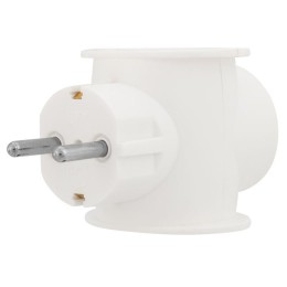 Разветвитель 3-м с заземл. 16А IP20 универс. бел. Rexant 11-1080