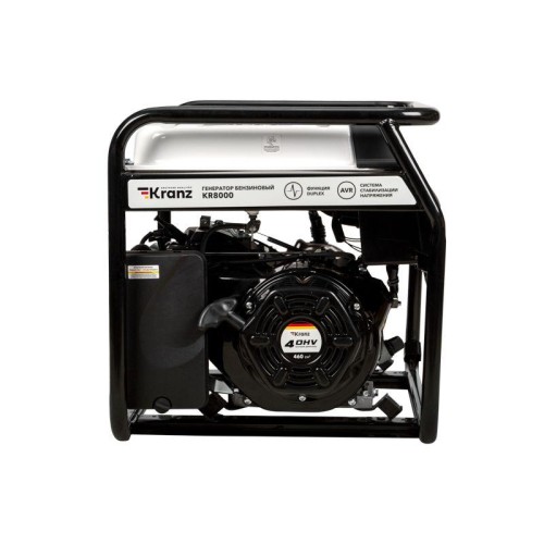 Генератор бензиновый KR8000 8кВт 230В 25л ручной старт KRANZ KR-16-1137