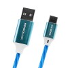Кабель USB-Type C ELX-CDC02-C06 3А 1.2м LED зарядка+передача данных коробка син. Ergolux 15305