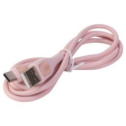 Кабель USB-Type C ELX-CDC02-C14 3А 1.2м зарядка+передача данных коробка роз. Ergolux 15302