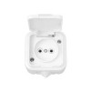 Розетка 1-м ОП 16А IP54 с заземл. с крышкой бел. Bylectrica РА16-296