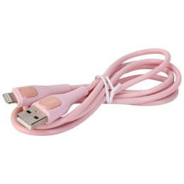 Кабель USB-Lightning ELX-CDC03-C14 3А 1.2м зарядка+передача данных коробка роз. Ergolux 15304