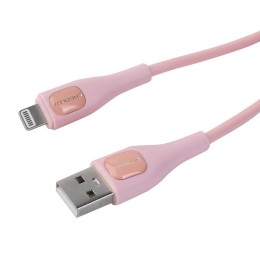 Кабель USB-Lightning ELX-CDC03-C14 3А 1.2м зарядка+передача данных коробка роз. Ergolux 15304