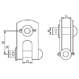 Звено промежуточное d1=16 d2=16 21мм ENSTO SH195R